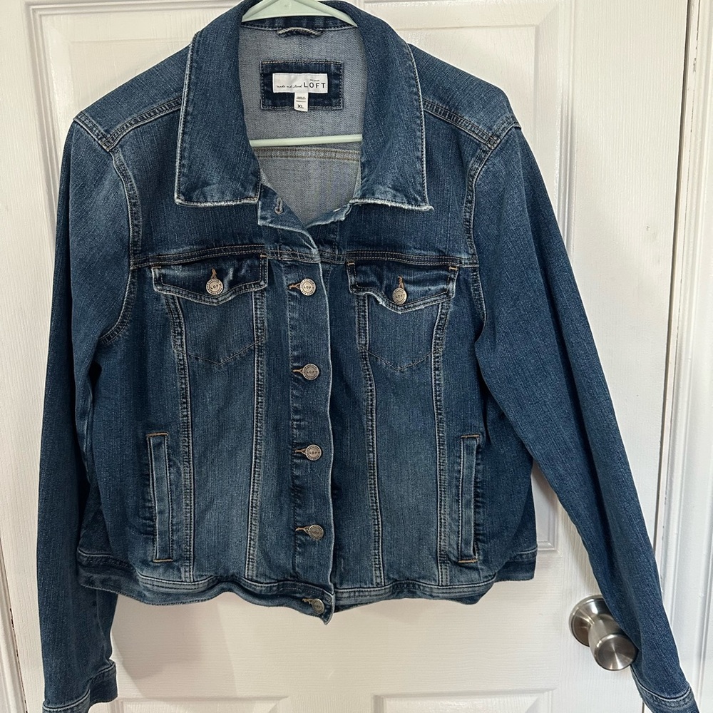 LOFT Classic Blue Jean Jacket
